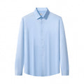SIGNATURE SATIN STITCHLESS LS Shirt SKY BLUE
