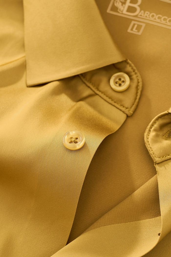 SIGNATURE SATIN STITCHLESS LS Shirt YELLOW