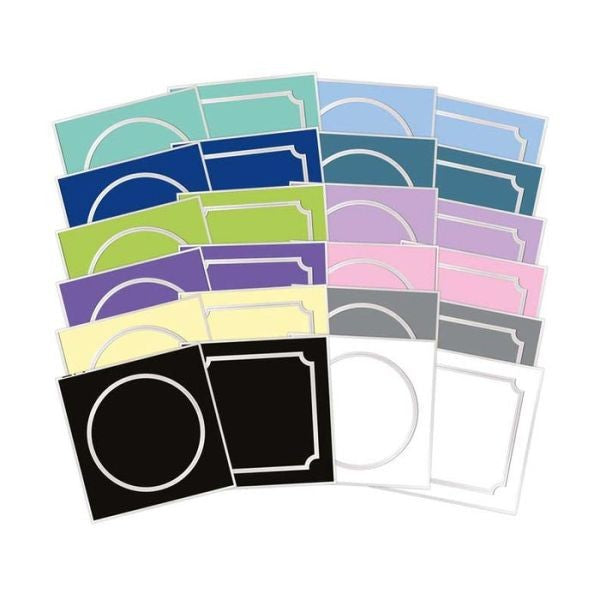 Square Little Book Apertures - Circle & Inverted Corner Square - Stunning Silver