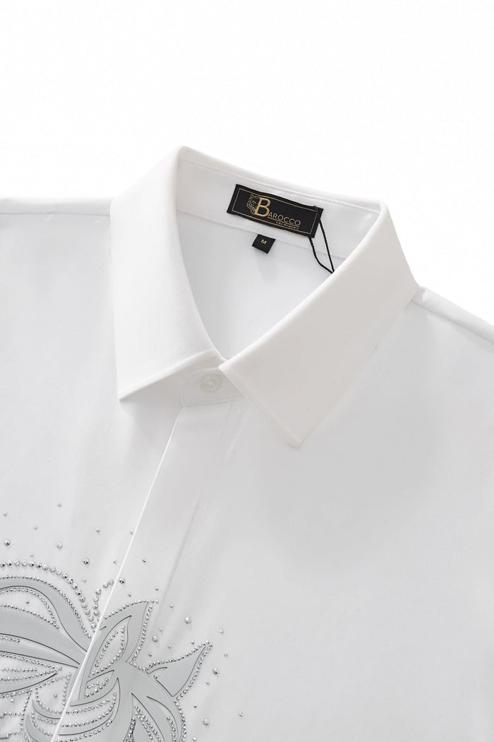 Stallion Embellished LS Shirt WHITE