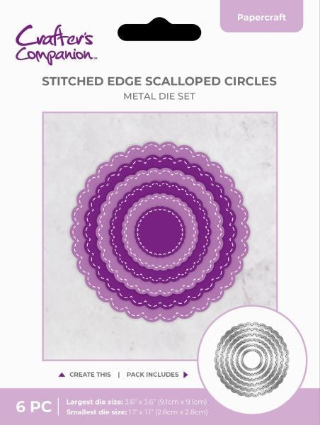 Stitched Edge Scalloped Circles Dies