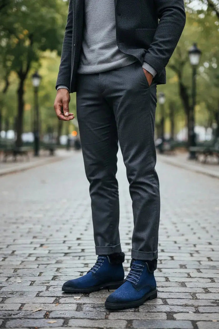 Suede Boot With Shearling