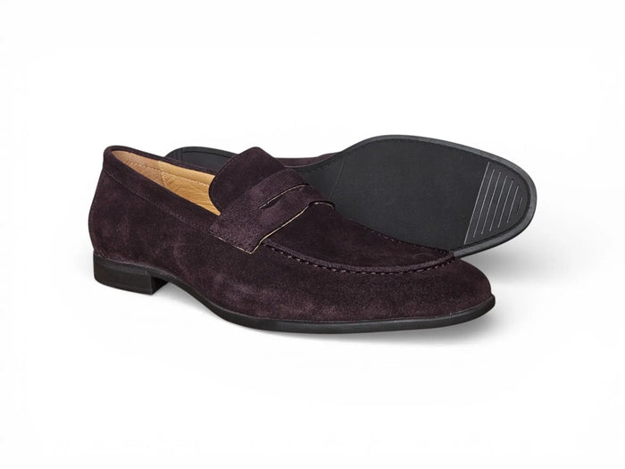 Suede Penny Loafer with Flexible Outsole