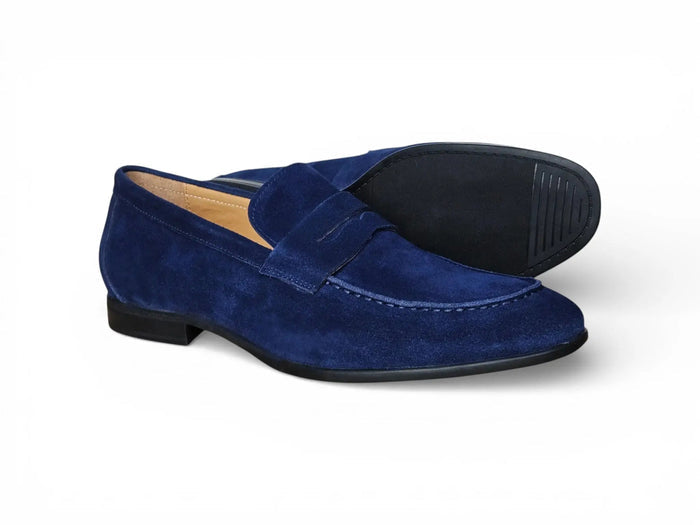 Suede Penny Loafer with Flexible Outsole