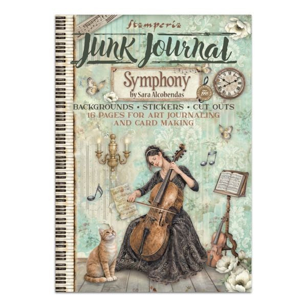 Symphony - Junk Journal Backgrounds, Stickers & Cut Outs