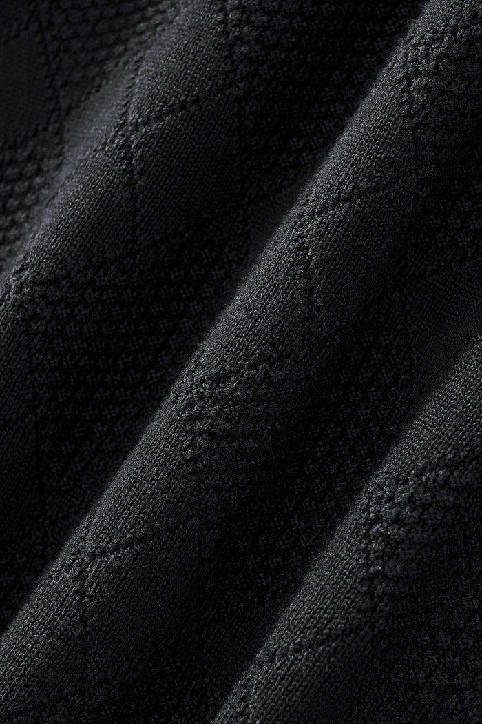 Textura Diamond Knit LS BLACK
