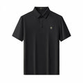 Textured Collar Performance Polo – El Baron BLACK