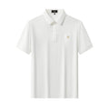 Textured Collar Performance Polo – El Baron WHITE