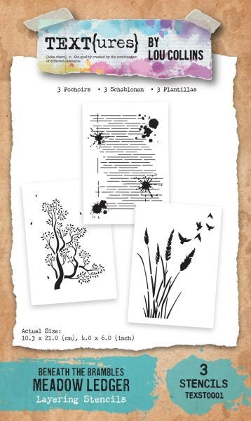 TEXT{ures} - Beneath the Brambles - Meadow Ledgers - Layering Stencils