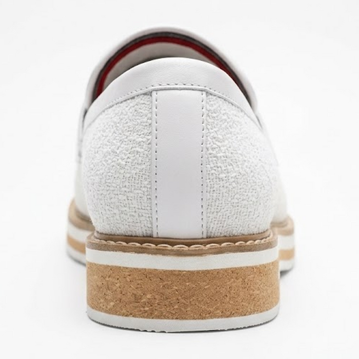The Ashford White Sand Light Knit Loafers
