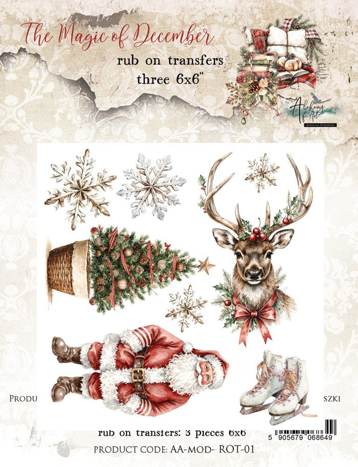 The Magic of December - Rub On Transfers