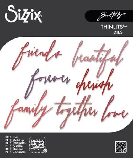 Thinlits Die - Handwritten Love Words