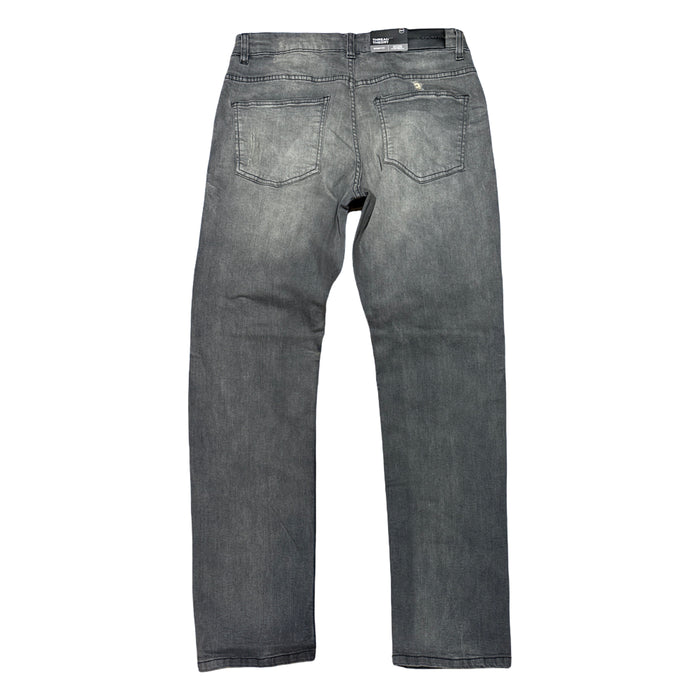 ThreadTheory Grey Ripped Denim Jeans