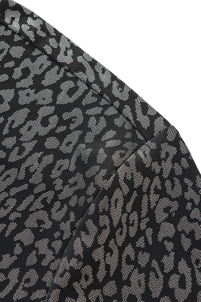 Tonal Leopard Shirt BLACK