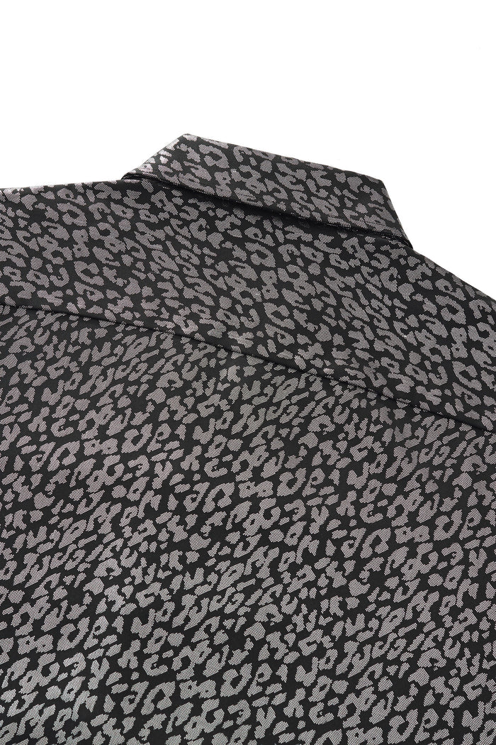Tonal Leopard Shirt BLACK