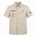 Top Gun Military Instructor Shirt Short Sleeve - Stone