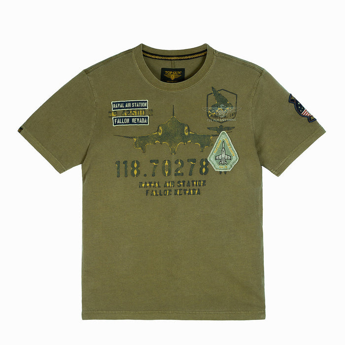 Top Gun "Naval Air Station" Tee - Olive