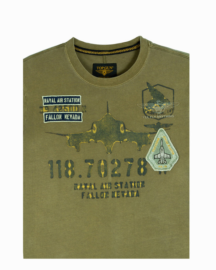 Top Gun "Naval Air Station" Tee - Olive