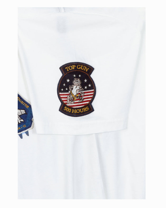 Top Gun "Naval Air Station" Tee - White