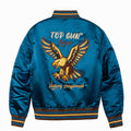 Top Gun "Satin Eagle" Varsity Jacket - Blue