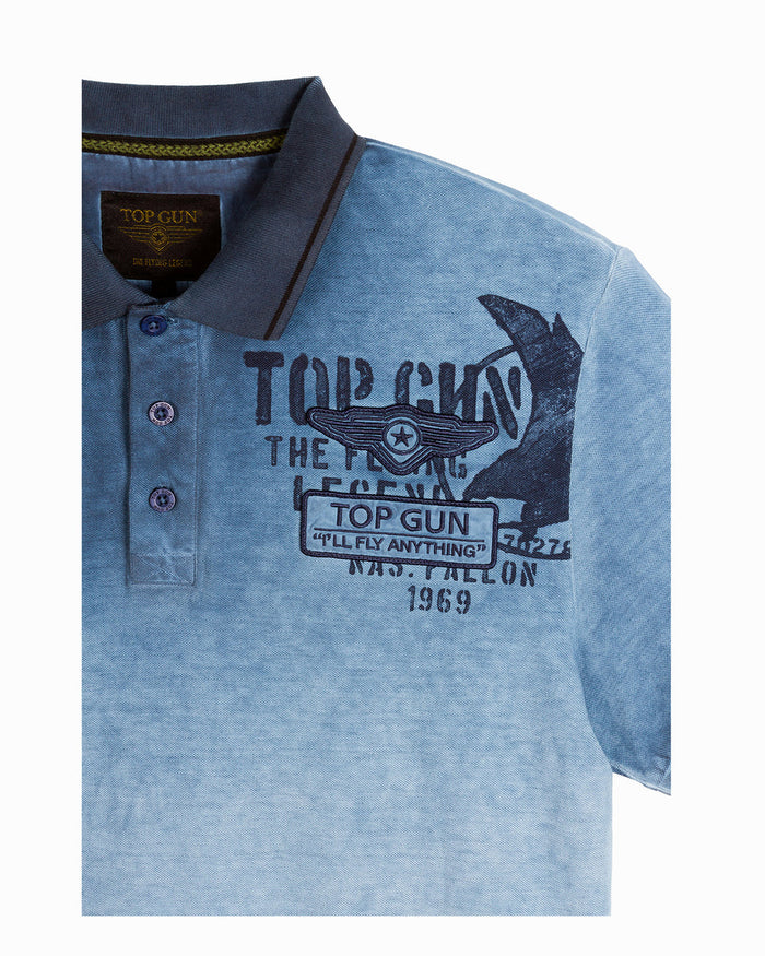 Top Gun "Vintage Eagle Wing" Polo - Navy