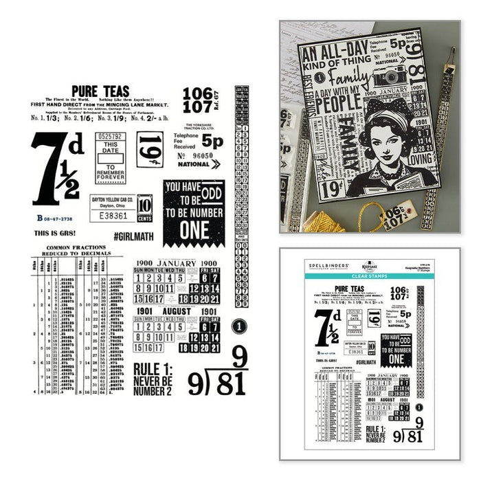 Turn the Page Collection - Keepsake Numbers Clear Stamps