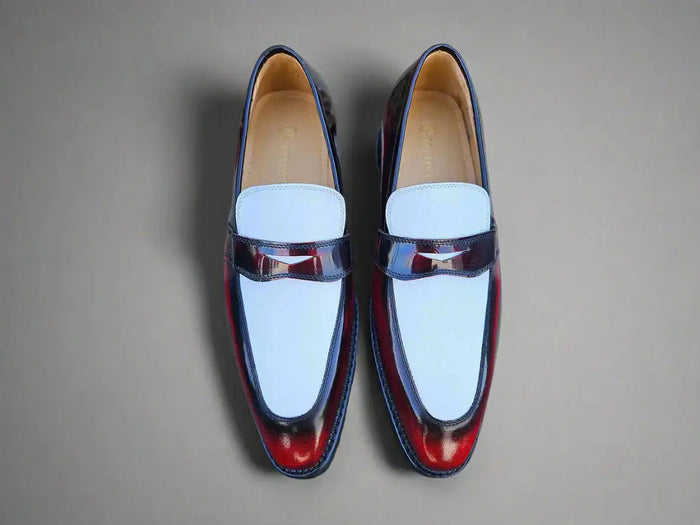 Two Tone Patent Leather Penny Loafer