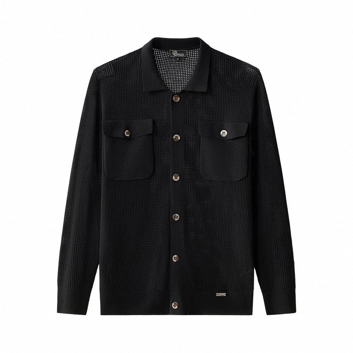 Ventura Mesh Knit LS Shirt BLACK