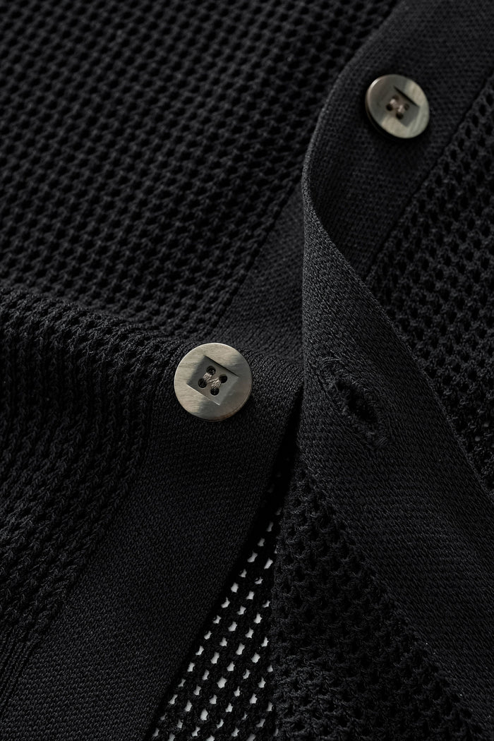 Ventura Mesh Knit LS Shirt BLACK