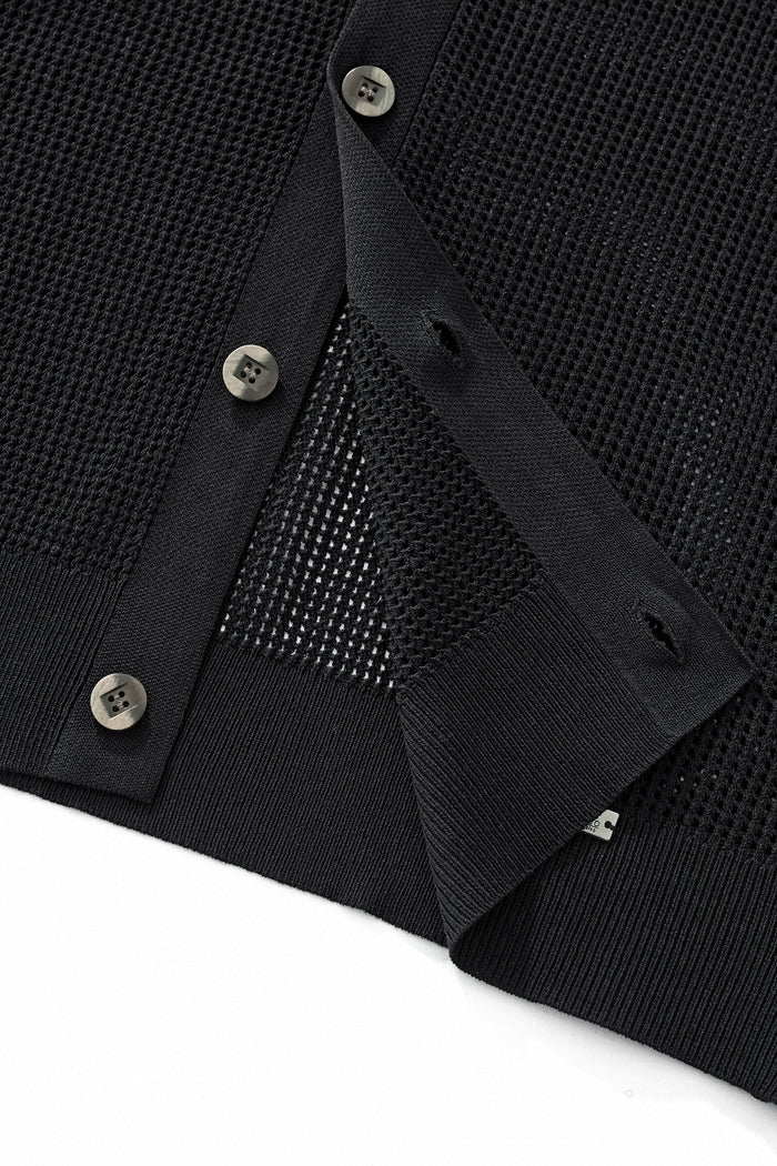 Ventura Mesh Knit LS Shirt BLACK