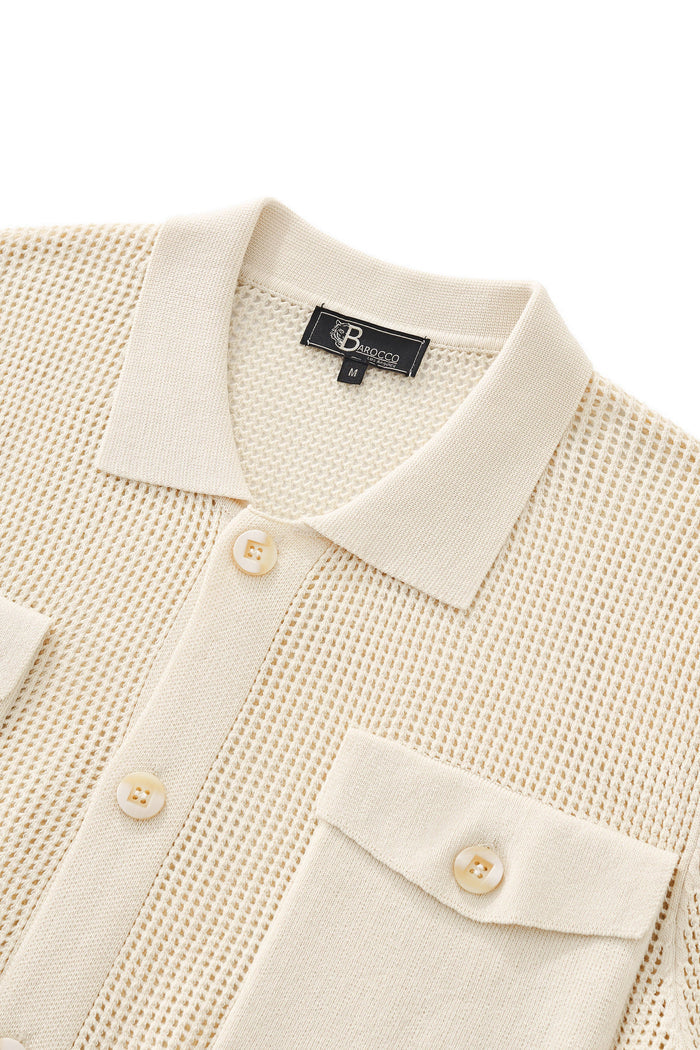 Ventura Mesh Knit LS Shirt IVORY
