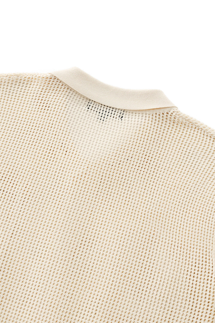 Ventura Mesh Knit LS Shirt IVORY