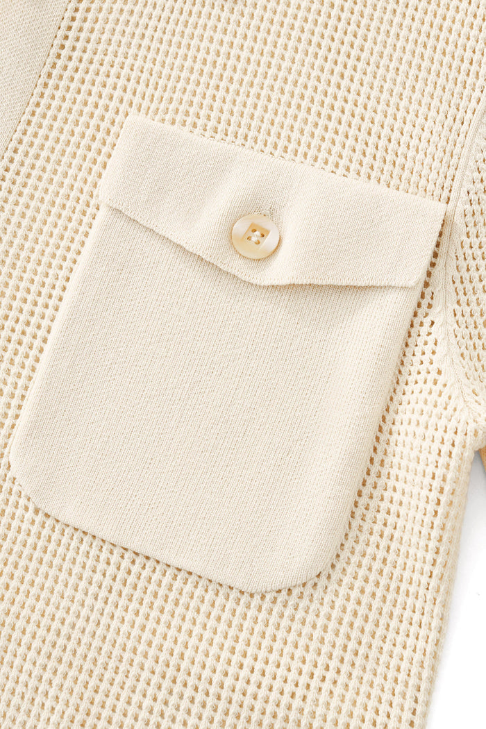 Ventura Mesh Knit LS Shirt IVORY