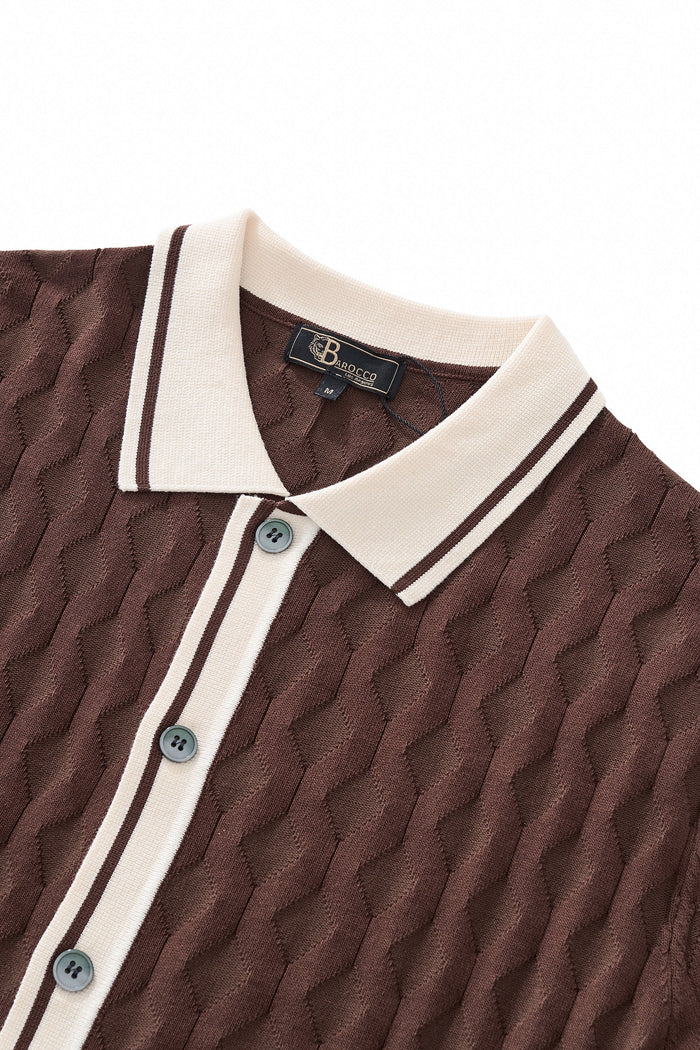Verona Knit SS Shirt MOCHA