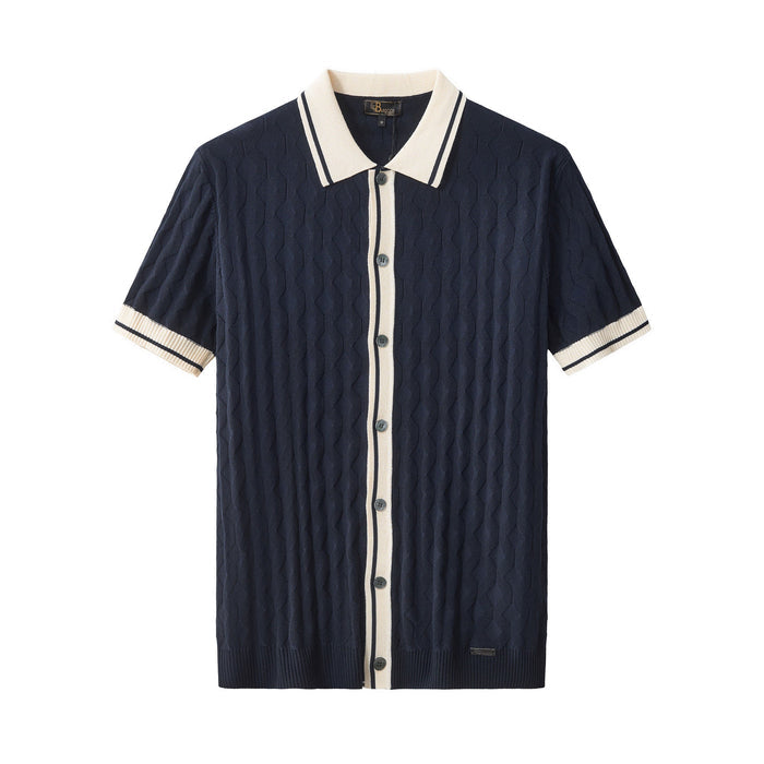 Verona Knit SS Shirt NAVY