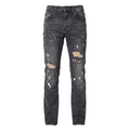 Waimea Washed Black Ripped Paint Splatter Jeans