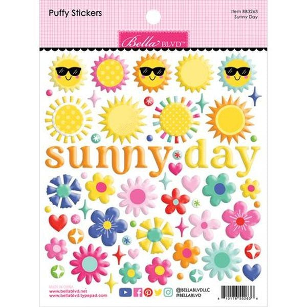 Walking on Sunshine - Puffy Stickers - Sunny Day