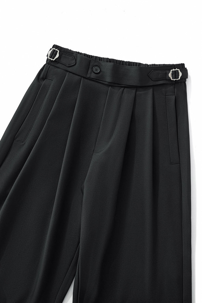 Wellington Side-Tab Trousers BLACK