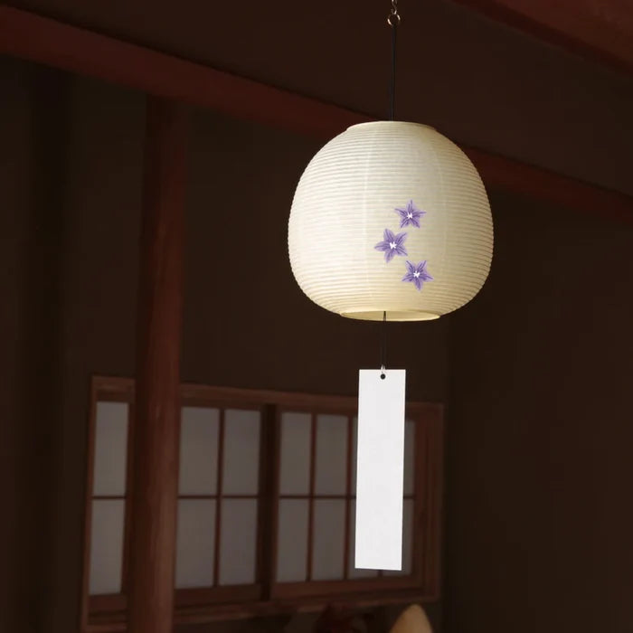 Wind Bell Suifu Lantern - Bellflower - , Japanese Chochin, traditional japanese paper lantern