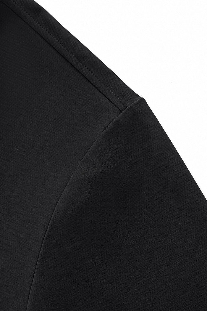 Zip Placket Performance Polo – El Baron BLACK